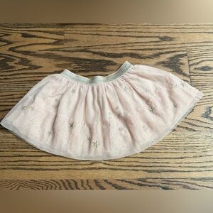 Mini Boden Pink Tulle Skirt with Star Embroidery